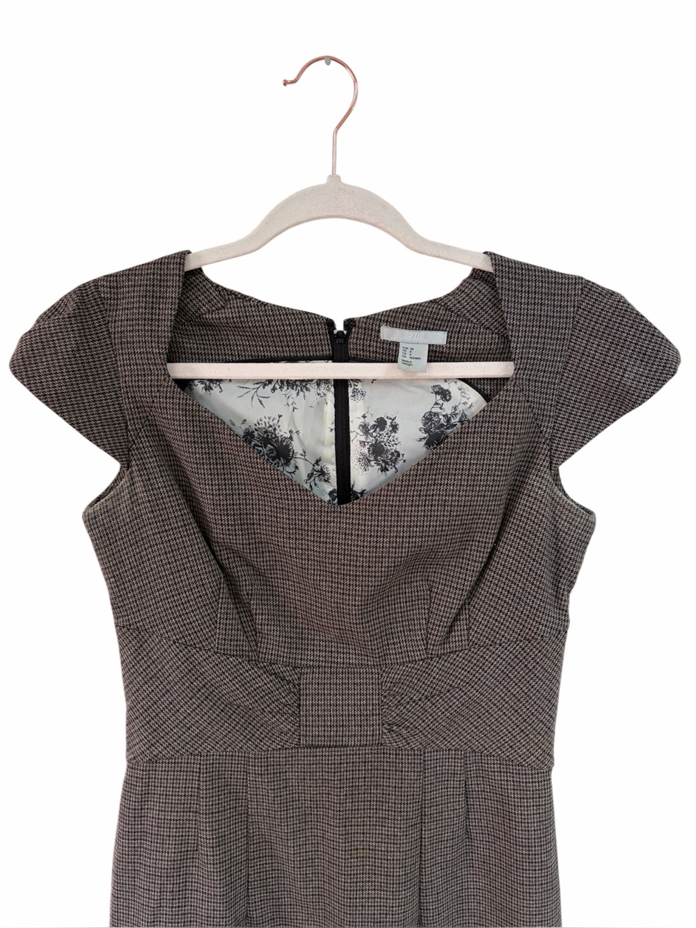 H&M Tweed Classic Cap-Sleeve Dress.